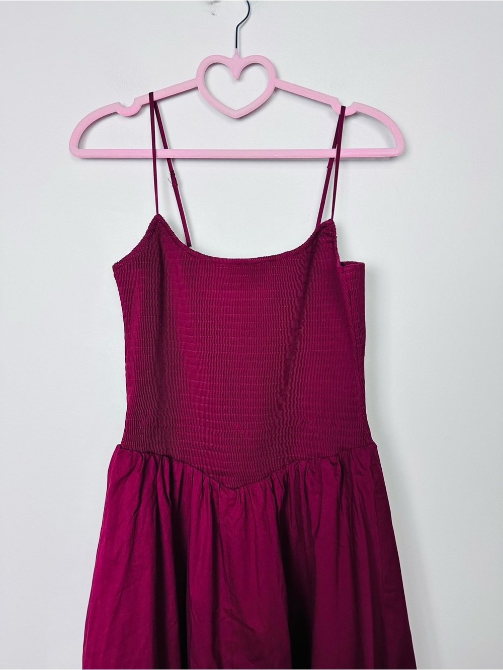 Lulus NWT Tandria Burgundy Smocked Sleeveless Midi Dress Size Large - Picture 4 of 11
